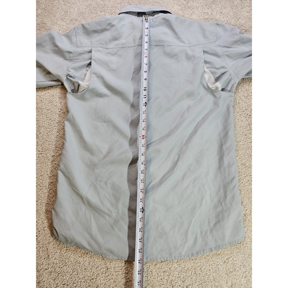 Realtree Fishing Performance Shirt Mens Small Pearl Blue Short Sleeve Vented - Picture 10 of 11